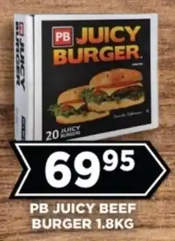 Goal Supermarket Pb juicy beef burger offer
