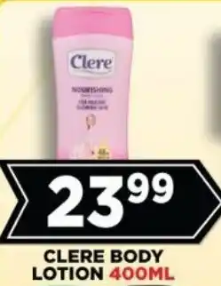 Goal Supermarket Clere body lotion offer