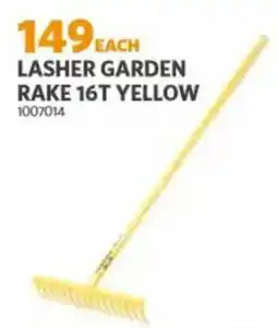 BUCO Lasher garden rake 16t yellow offer