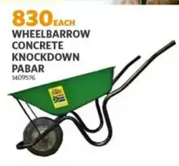 BUCO Wheelbarrow concrete knockdown pabar offer