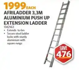 BUCO Afriladder aluminium push up extension ladder offer