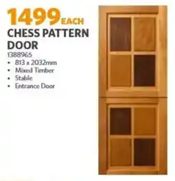 BUCO Chess pattern door offer