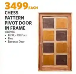 BUCO Chess pattern pivot door in frame offer