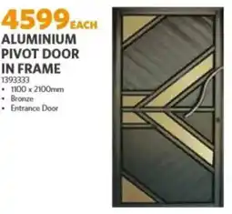 BUCO Aluminium pivot door in frame offer