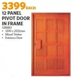 BUCO 12 panel pivot door in frame offer