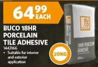 BUCO Buco 18hr porcelain tile adhesive offer