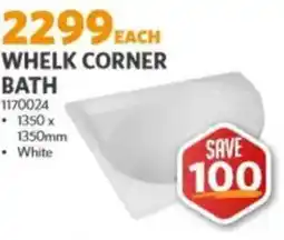 BUCO Whelk corner bath offer