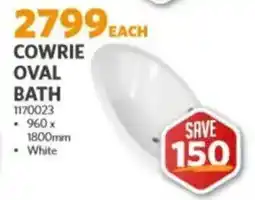 BUCO Cowrie oval bath offer