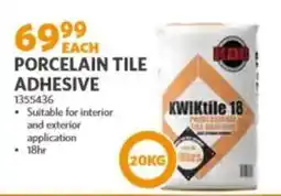 BUCO Porcelain tile adhesive offer