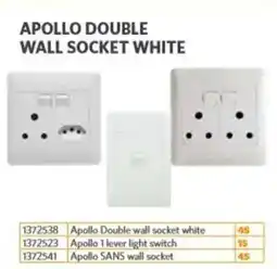 BUCO Apollo double wall socket white offer