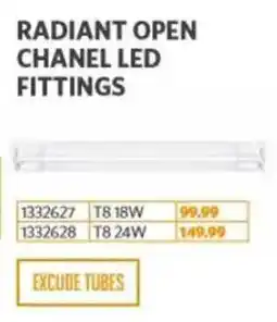 BUCO Radiant open chanel led fittings offer