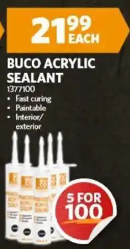 BUCO Buco acrylic sealant offer