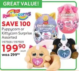 ToysRUs Zuru Rainbocorns Puppycorn or Kittycorn Surprise Assorted offer