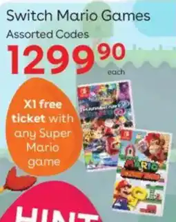 ToysRUs Nintendo Switch Mario Games offer
