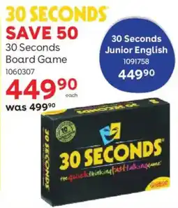 ToysRUs 30 Seconds Board Game offer