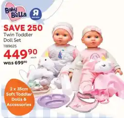 ToysRUs Baby Bella Twin Toddler Doll Set offer