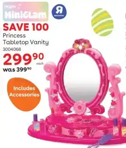 ToysRUs Reggies MiniGlam Princess Tabletop Vanity offer