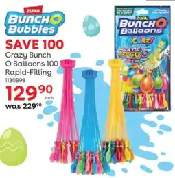 ToysRUs Zuru Crazy Bunch O Balloons 100 Rapid-Filling offer