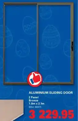 Cashbuild Aluminium sliding door 2 panel bronze offer