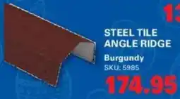 Cashbuild Steel tile angle ridge burgundy offer