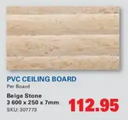 Cashbuild Pvc ceiling board beige stone offer