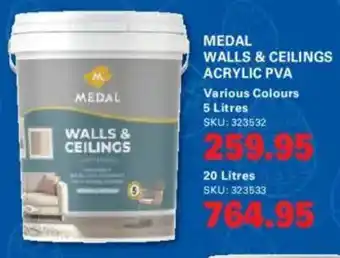 Cashbuild Medal walls & ceilings acrylic pva offer