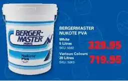 Cashbuild Bergermaster nukote pva white offer