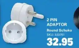 Cashbuild 2 pin adaptor round schuko offer