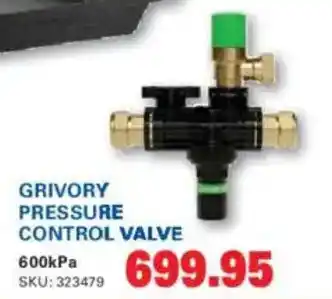 Cashbuild Grivory pressure control valve offer