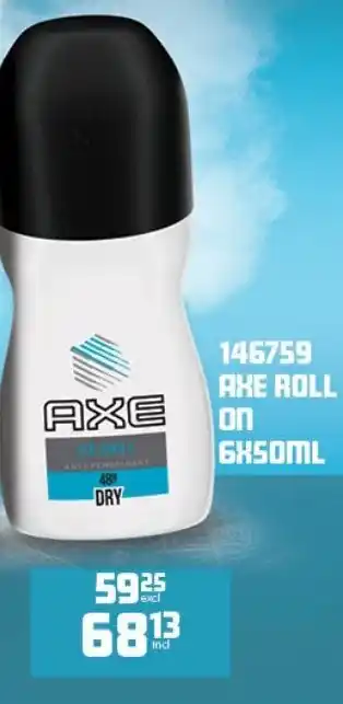 Africa Cash and Carry Axe Dry Roll-on 6x50ml offer