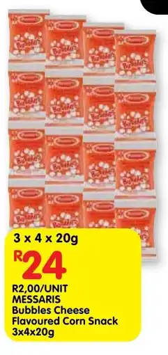 Shoprite Messaris Bubbles Cheese Flavoured Corn Snack offer
