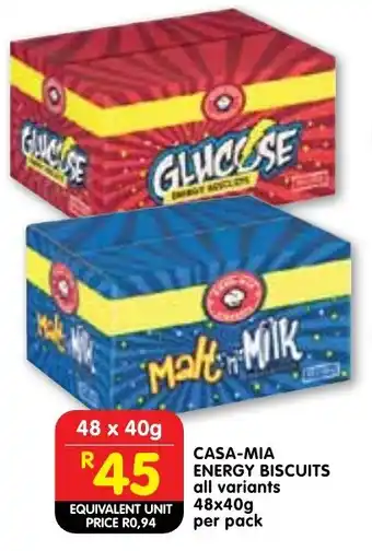Shoprite Casa-mia energy biscuits offer