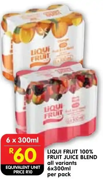Shoprite Liqui fruit 100% fruit juice blend offer