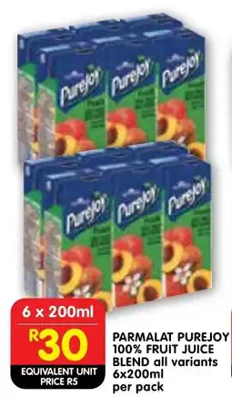 Shoprite Parmalat purejoy 100% fruit juice blend offer