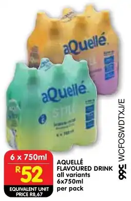 Shoprite Aquellé flavoured drink offer