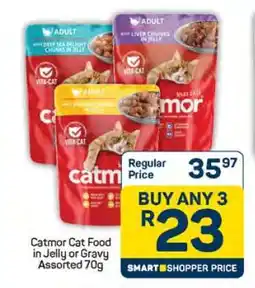 Pick n Pay Catmor Cat Food in Jelly or Gravy Assorted 70g offer