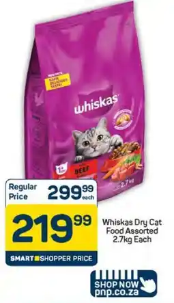 Pick n Pay Whiskas Dry Cat Food Assorted 2.7kg Each offer