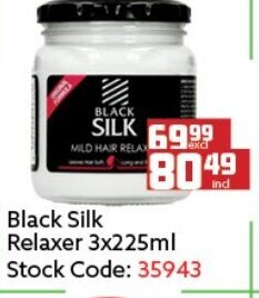 Africa Cash and Carry Black Silk Relaxer 3x225ml offer