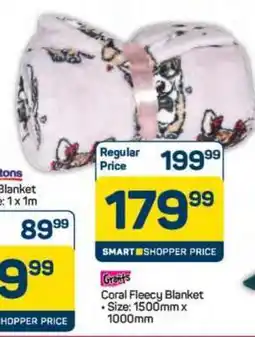 Pick n Pay Coral Fleecy Blanket offer