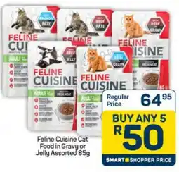 Pick n Pay Feline Cuisine Cat Food in Gravy or Jelly Assorted 85g offer