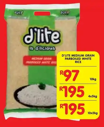 Shoprite D'lite medium grain parboiled white rice offer