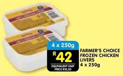 Shoprite Farmer's choice frozen chicken livers offer