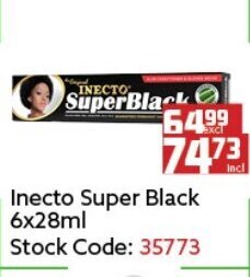 Inecto Super Black 6x28ml