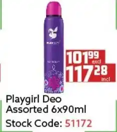 Africa Cash and Carry Playgirl Deo Asssorted 6x90ml offer