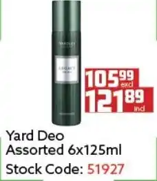 Africa Cash and Carry Yard Deo Asstd 6x125ml offer