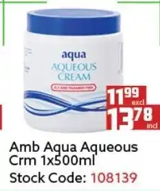 Africa Cash and Carry Amb Aqua Aqueous Cream 500ml offer