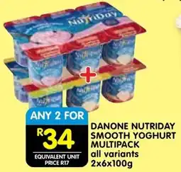 Shoprite Danone nutriday smooth yoghurt multipack offer