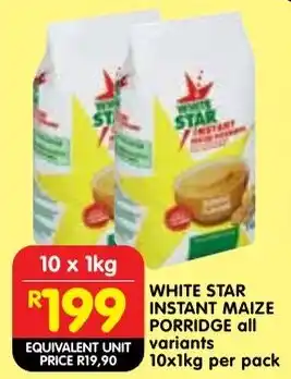 Shoprite White star instant maize porridge offer