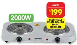Shoprite Essentials white double spiral hotplate offer