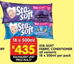 Shoprite Sta-soft fabric conditioner offer